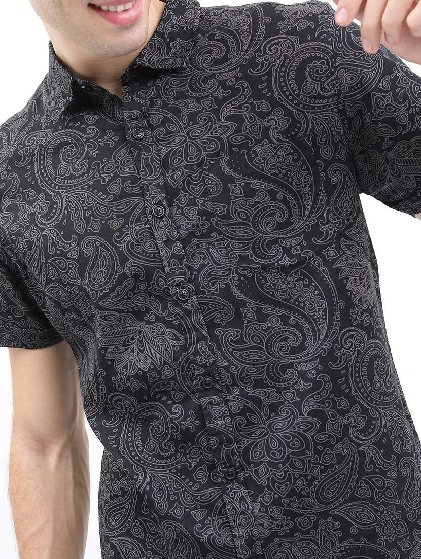 men short sleeved printed casual shirt - 21486967 -  Standard Image - 5