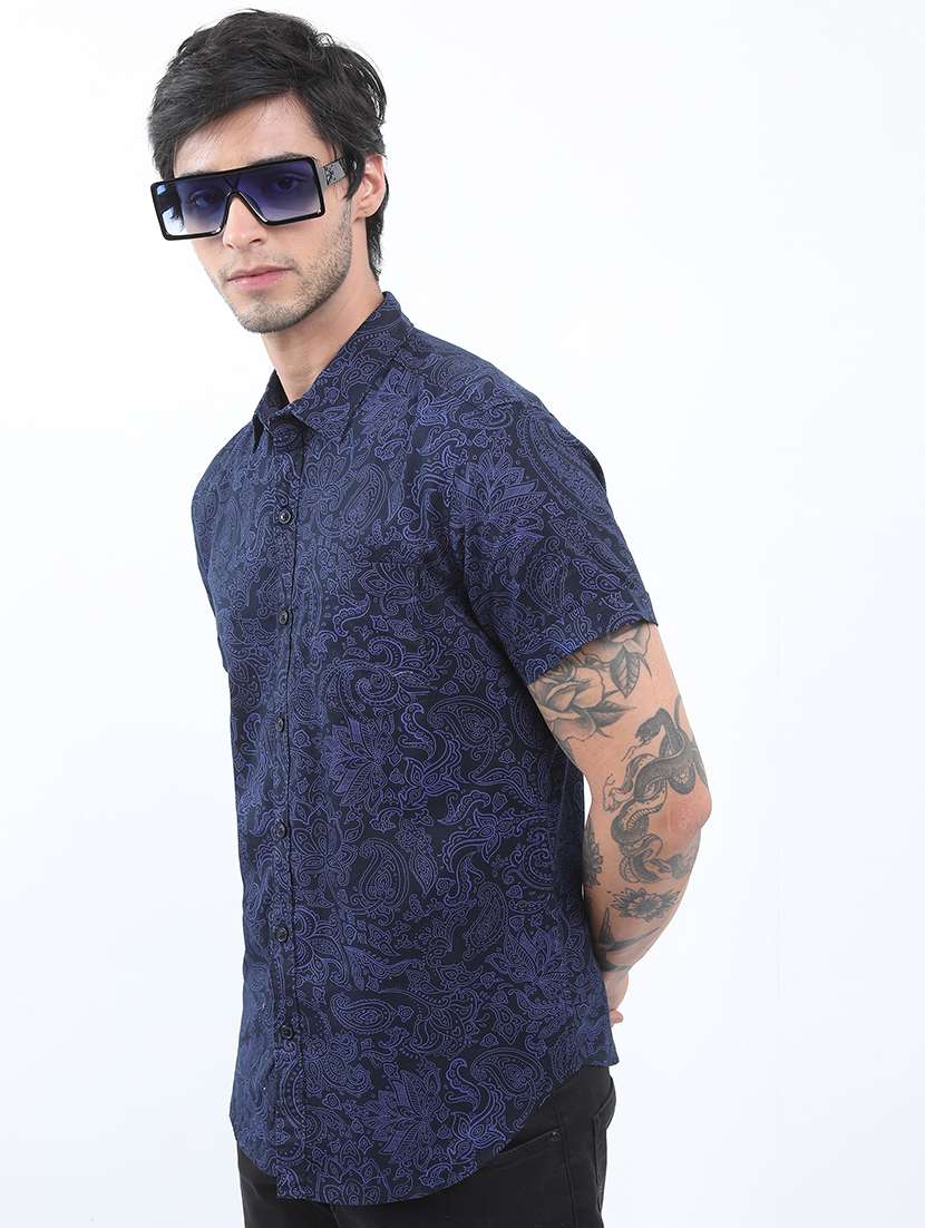 men short sleeved printed casual shirt - 21486969 - Zoom Image - 0