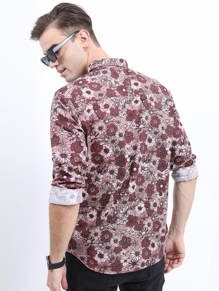 men printed collared casual shirt - 21486970 - Standard Image - 3