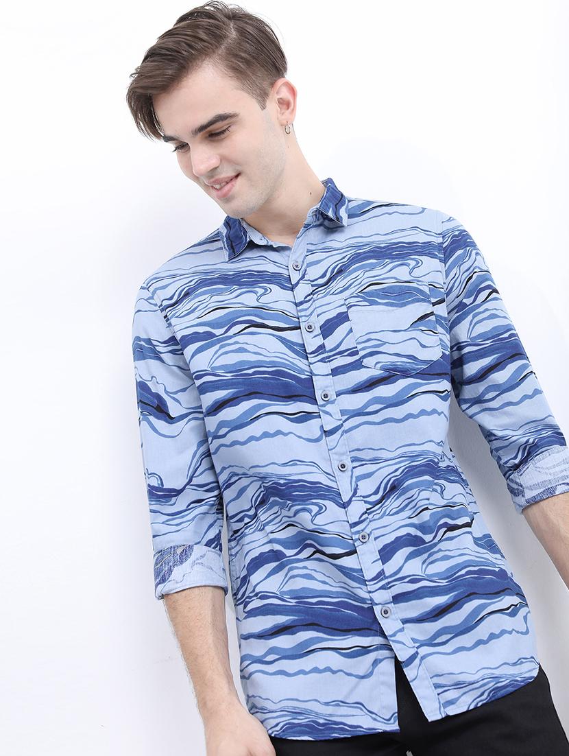 men printed collared casual shirt - 21486973 - Zoom Image - 0