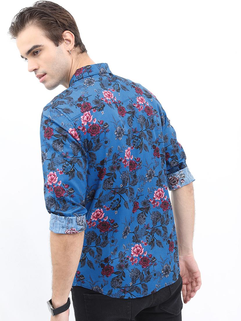 men printed collared casual shirt - 21486980 - Standard Image - 3