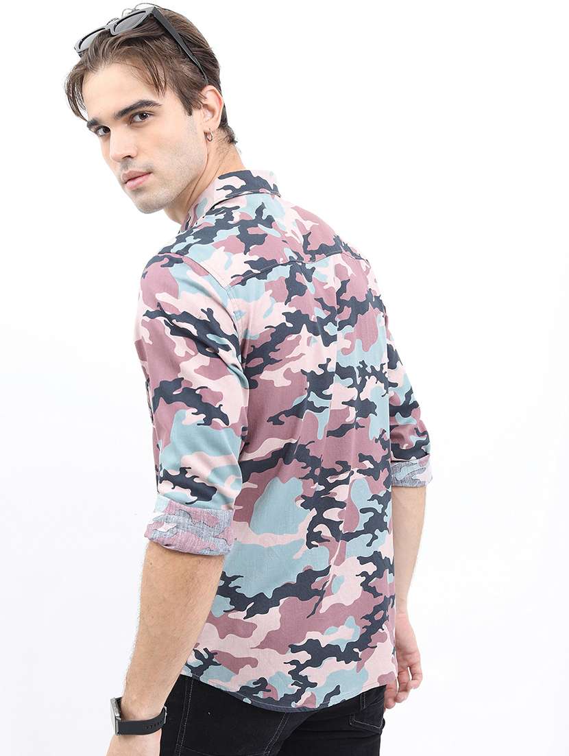 men printed collared casual shirt - 21486981 - Standard Image - 3