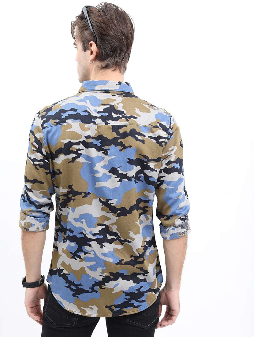 men printed collared casual shirt - 21486982 -  Standard Image - 3