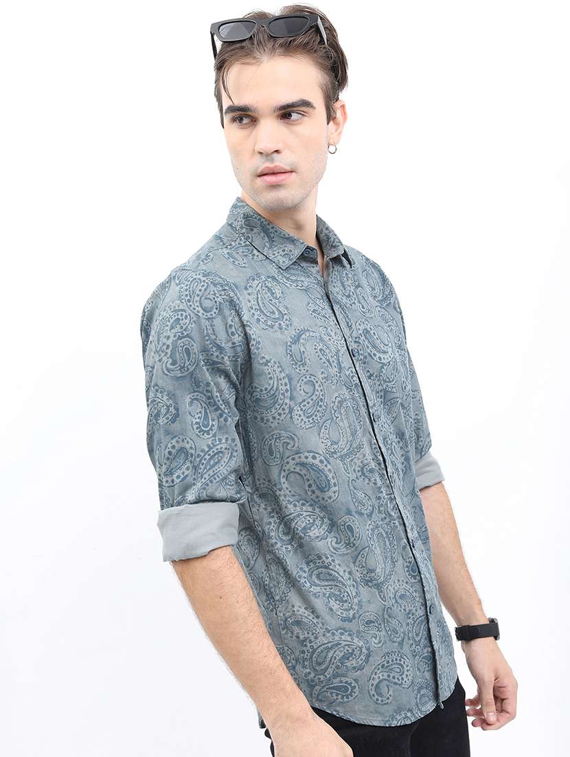 men printed collared casual shirt - 21486986 -  Standard Image - 3