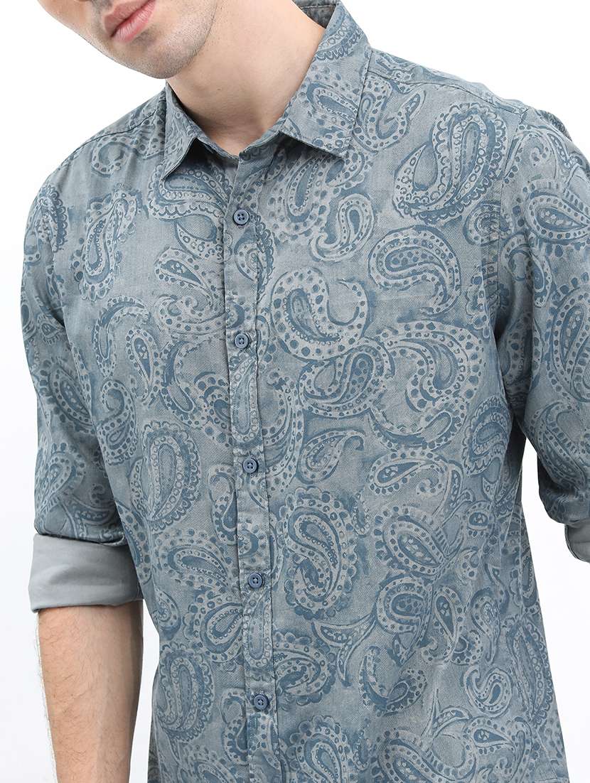 men printed collared casual shirt - 21486986 -  Standard Image - 5