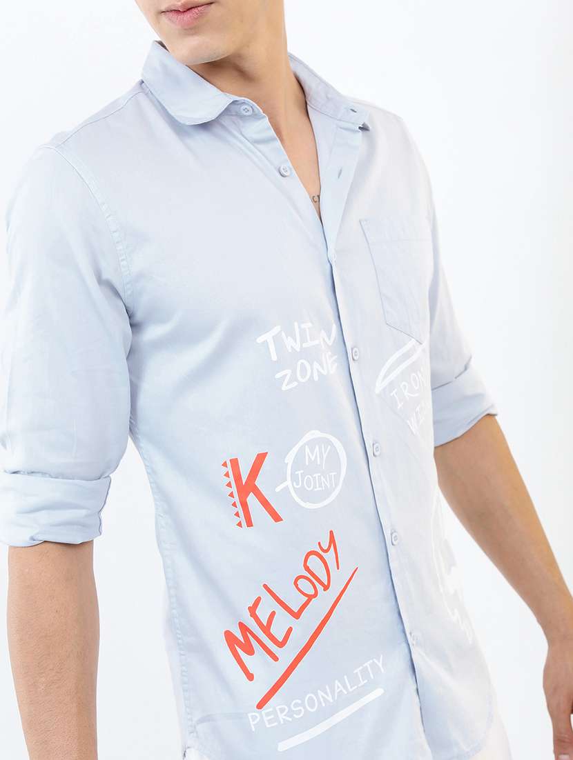 men printed collared casual shirt - 21487015 -  Standard Image - 5