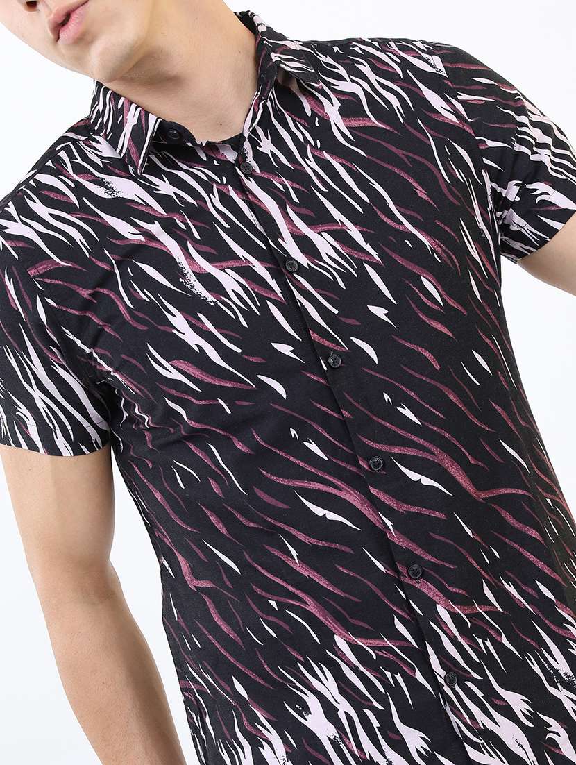 men printed collared casual shirt - 21487018 -  Standard Image - 5