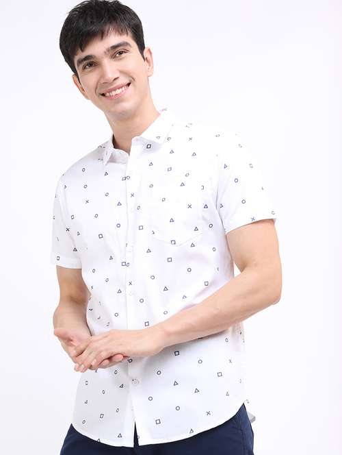 men printed collared casual shirt - 21487023 -  Standard Image - 0