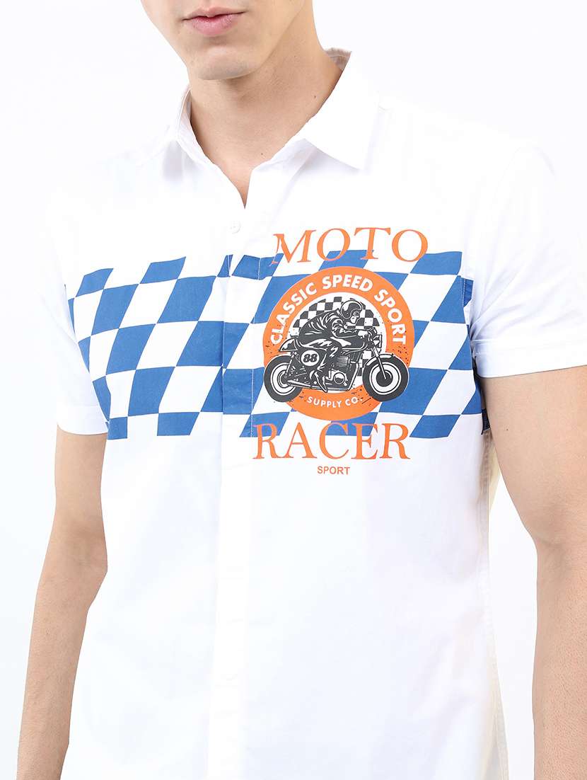 men printed collared casual shirt - 21487026 -  Standard Image - 5