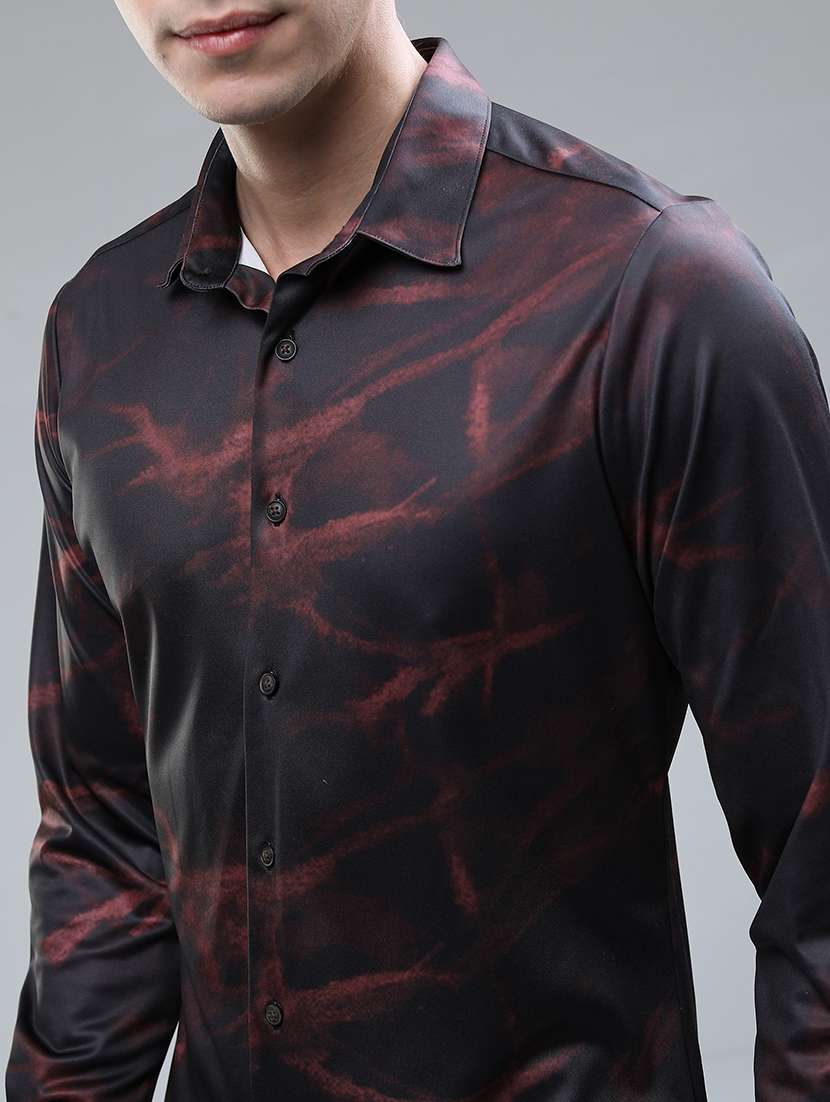 men printed collared casual shirt - 21487032 - Standard Image - 5