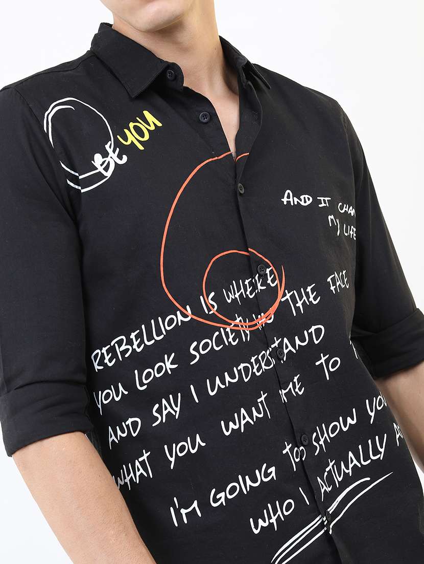 men printed collared casual shirt - 21487045 -  Standard Image - 5