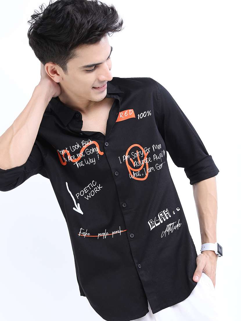men printed collared casual shirt - 21487048 -  Zoom Image - 0
