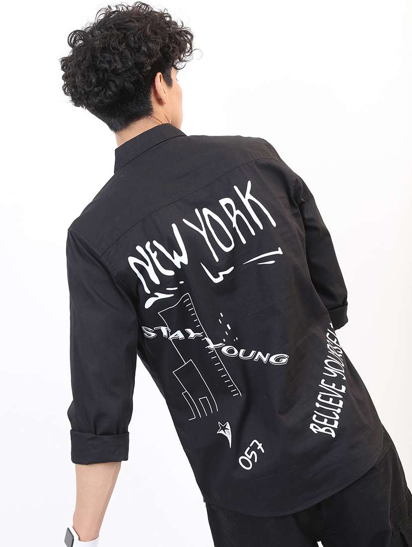 men printed collared casual shirt - 21487052 -  Standard Image - 3