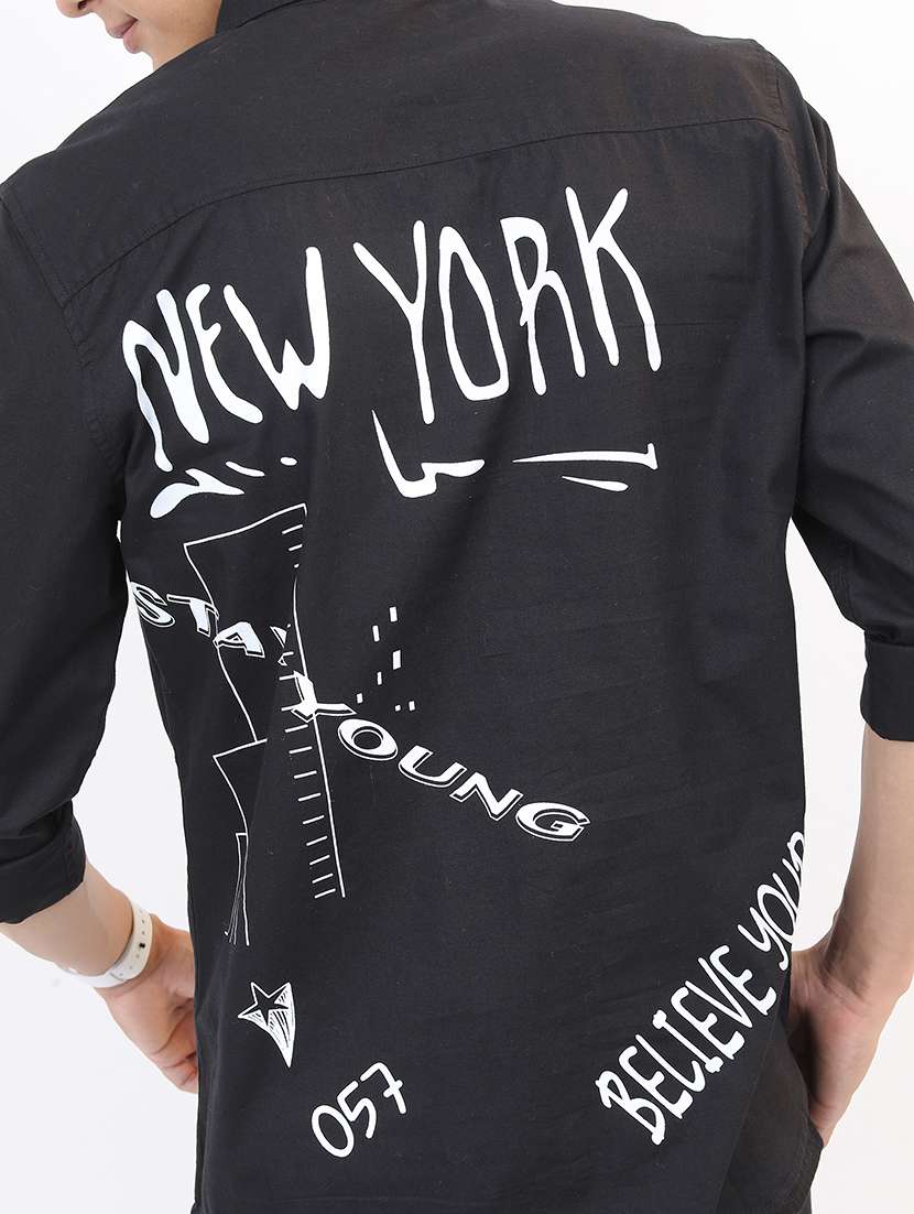 men printed collared casual shirt - 21487052 -  Standard Image - 5