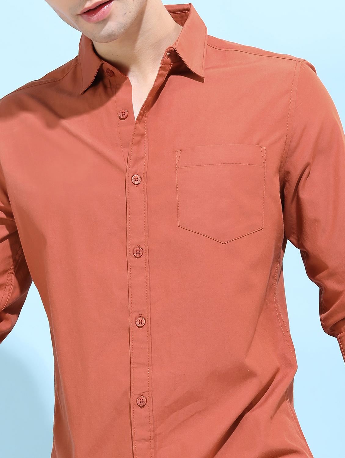 men solid collared casual wear shirt - 21487083 - Standard Image - 5