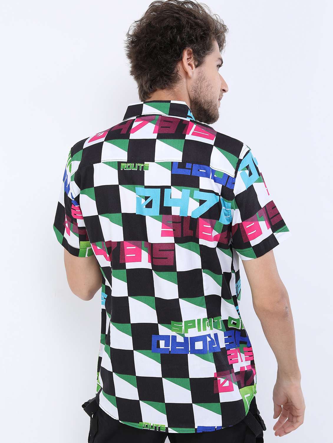 men collared printed casual shirt - 21487105 -  Standard Image - 3