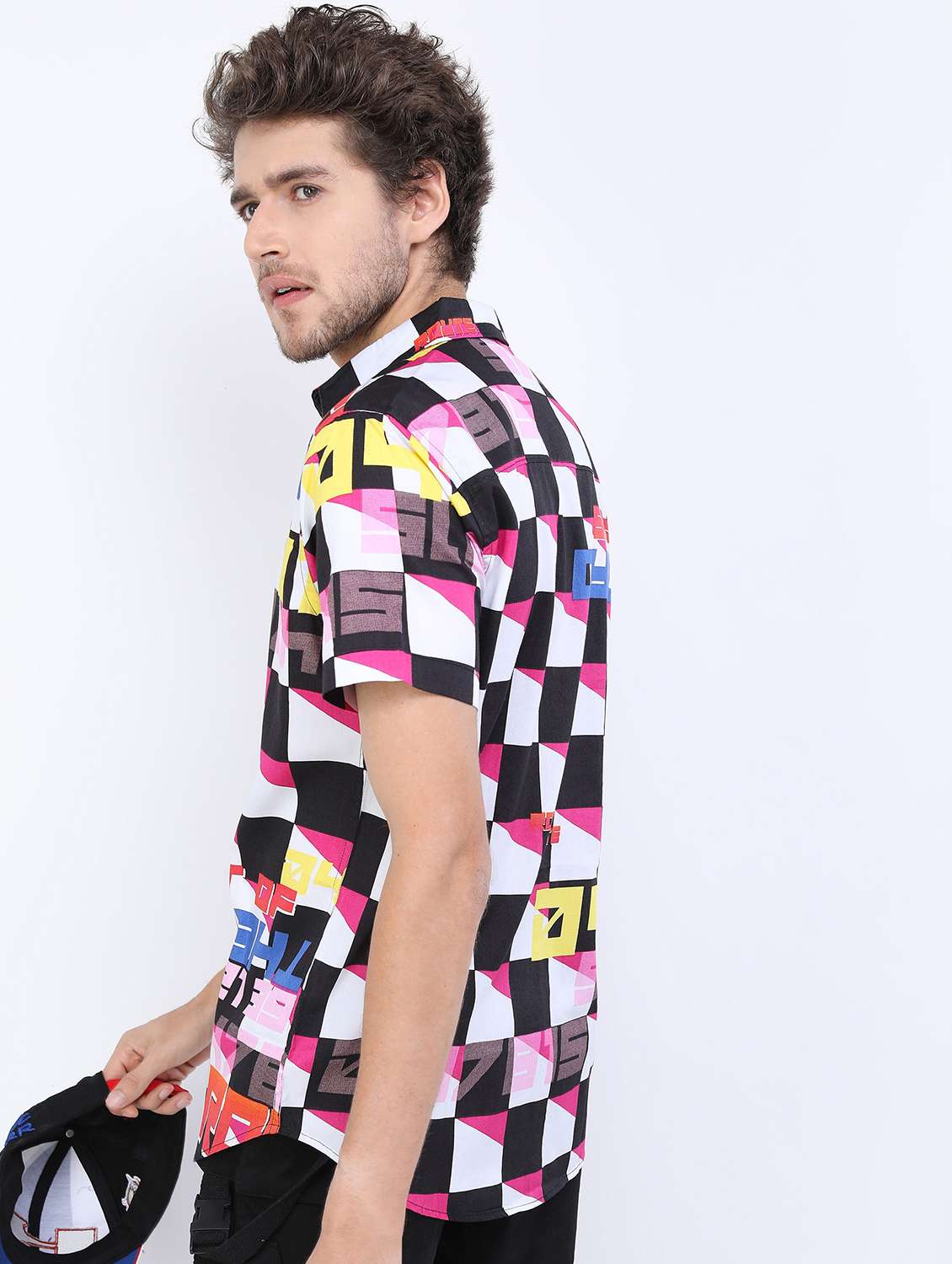 men collared printed casual shirt - 21487108 -  Standard Image - 3