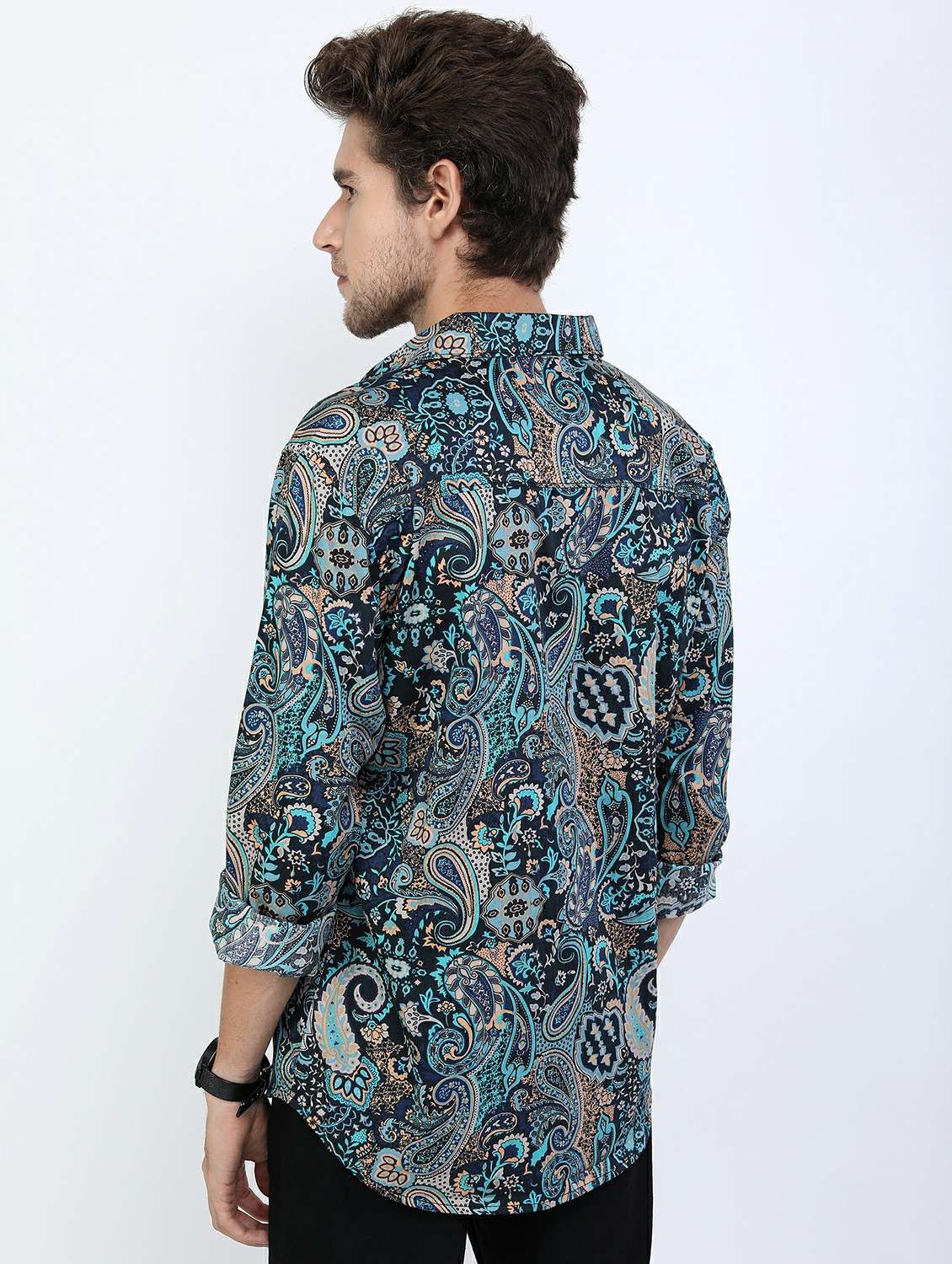men collared printed casual shirt - 21487112 -  Standard Image - 3