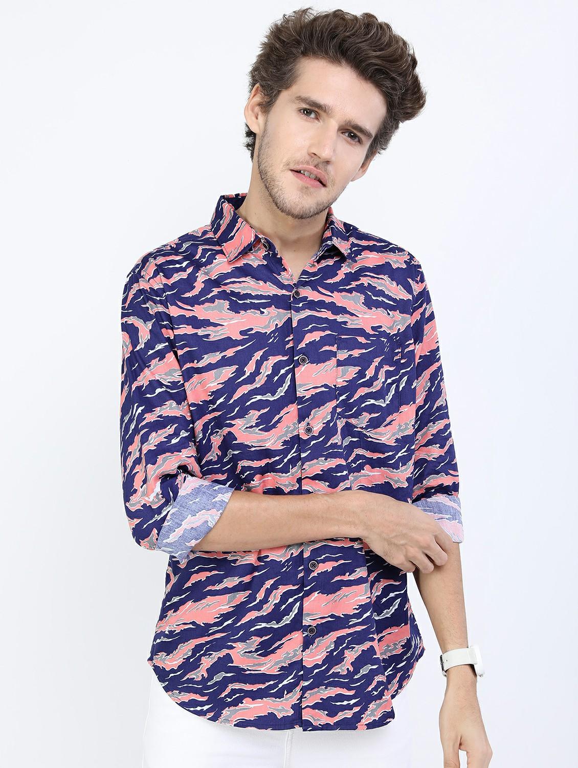 men collared printed casual shirt - 21487113 - Zoom Image - 0