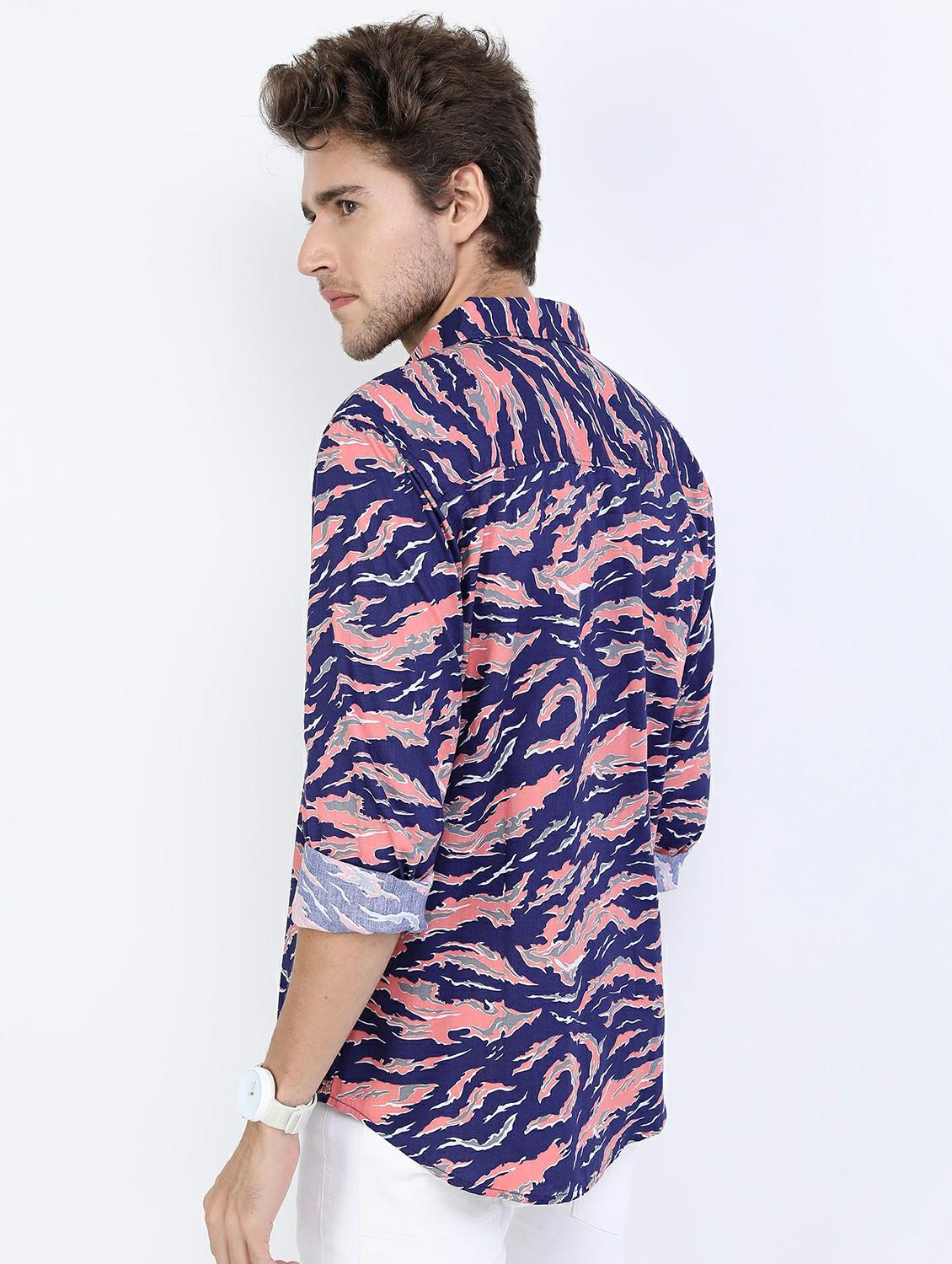 men collared printed casual shirt - 21487113 - Standard Image - 3