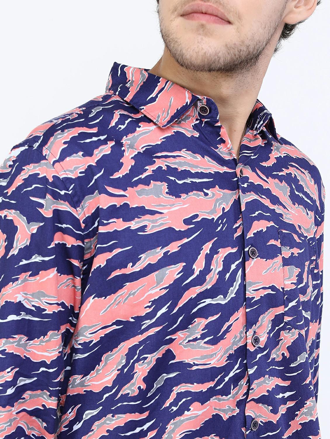 men collared printed casual shirt - 21487113 - Standard Image - 5