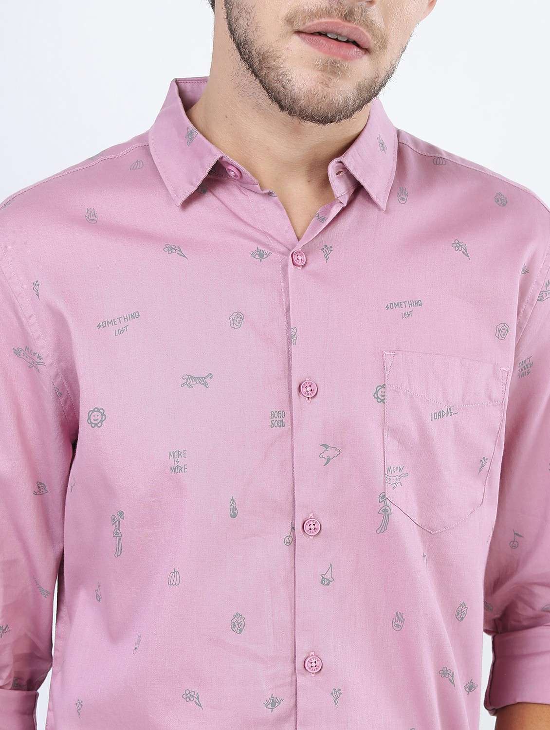men collared long sleeve casual shirts - 21487118 - Standard Image - 5