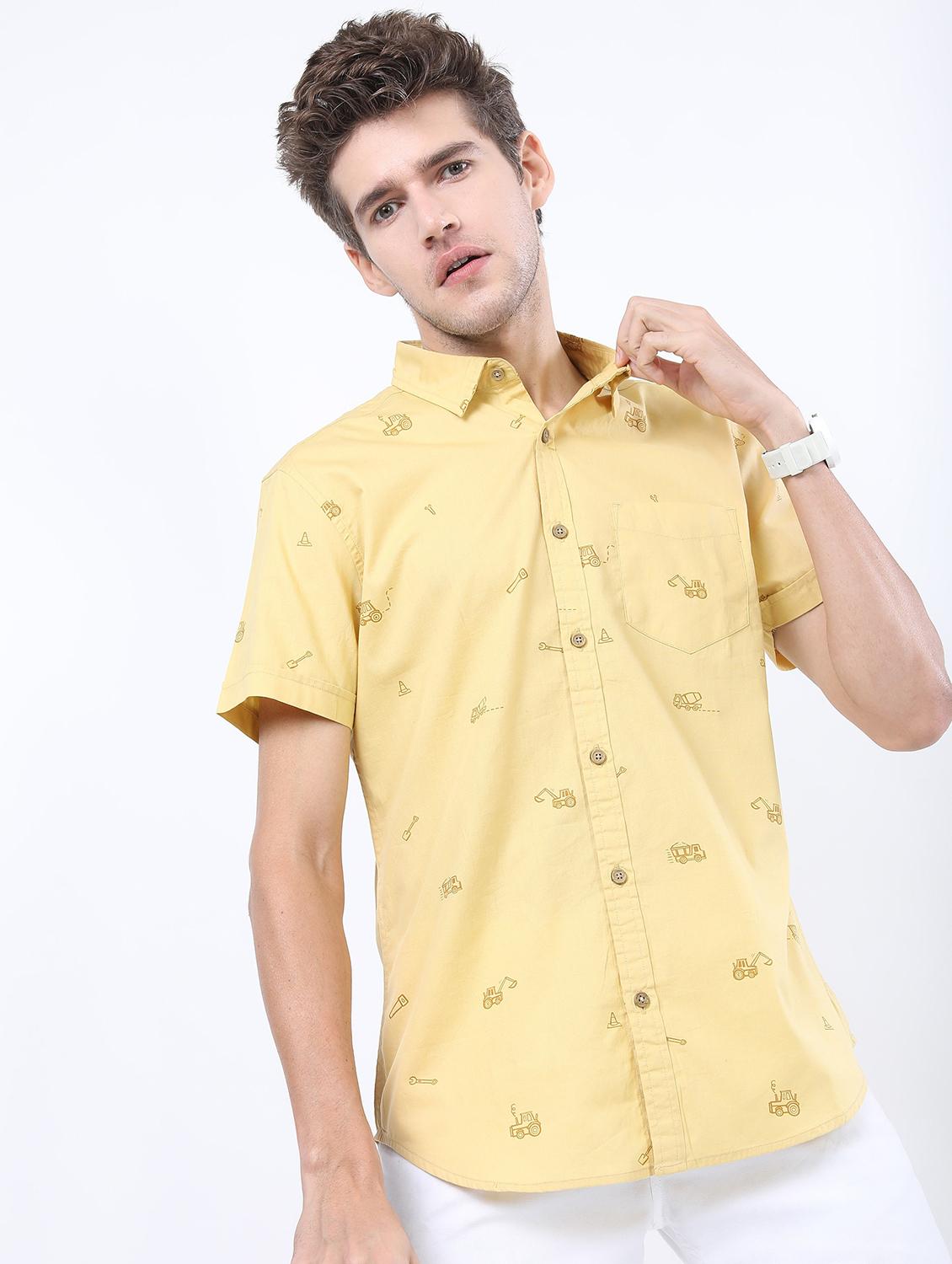 men collared printed casual shirt - 21487123 - Zoom Image - 0