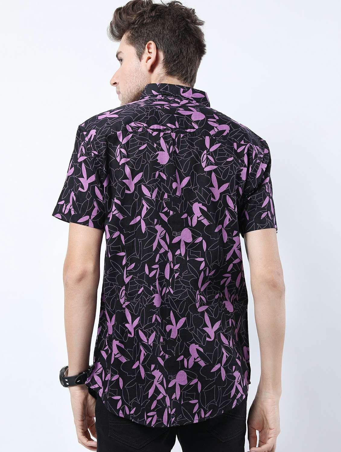 men collared printed casual shirt - 21487125 -  Standard Image - 3