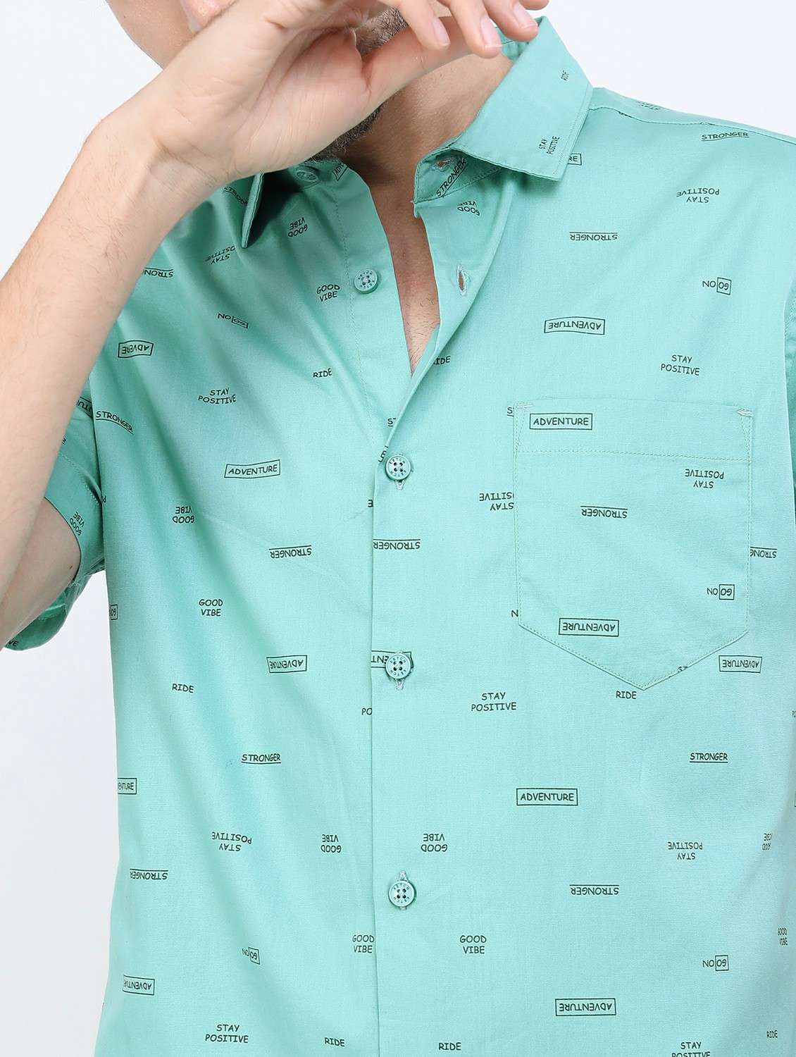 men collared printed casual shirt - 21487128 -  Standard Image - 5