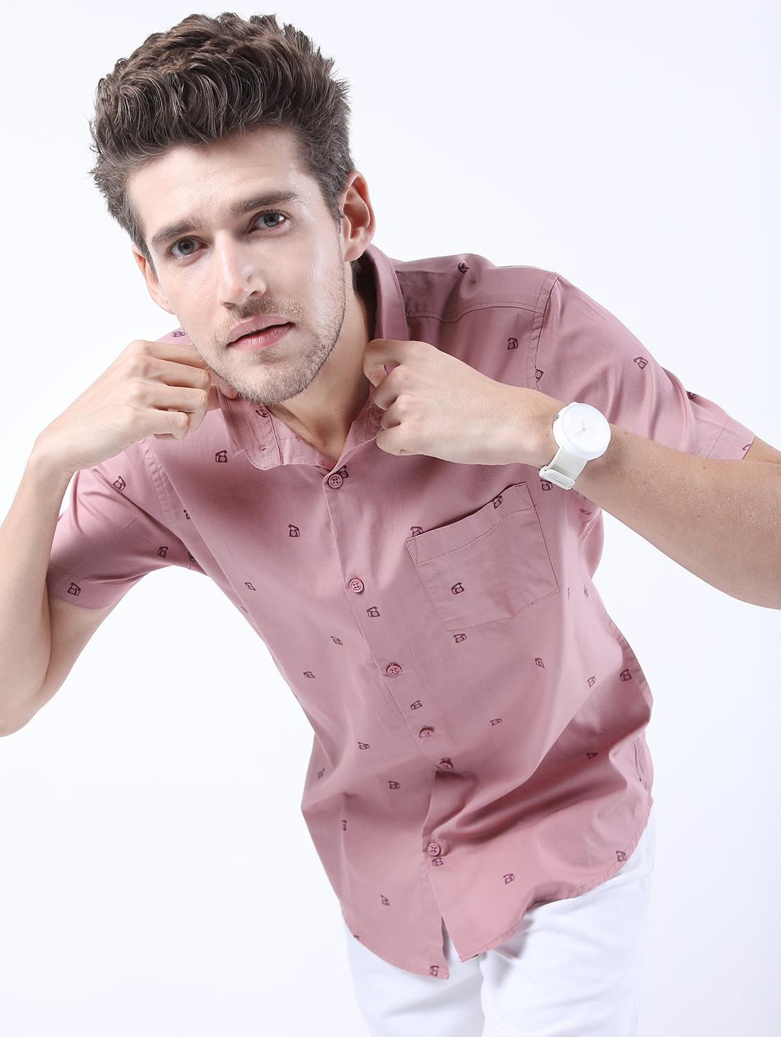 men collared printed casual shirt - 21487131 -  Zoom Image - 0