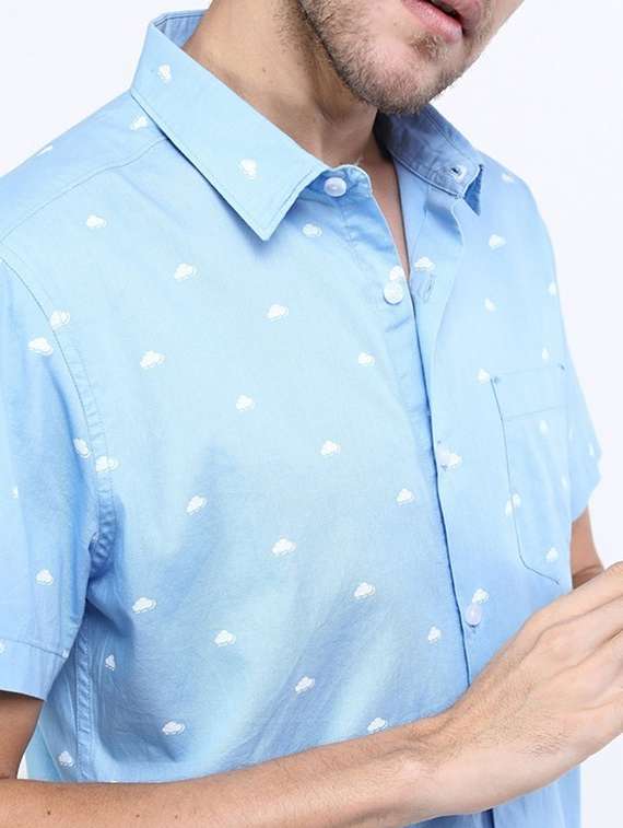 men collared printed casual shirt - 21487133 -  Standard Image - 5