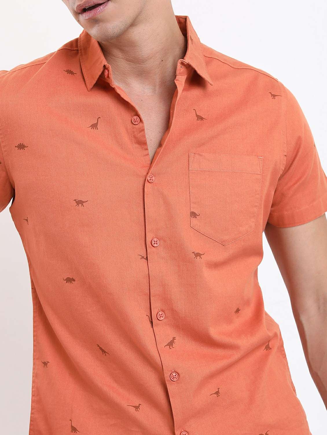 men collared printed casual shirt - 21487134 -  Standard Image - 5