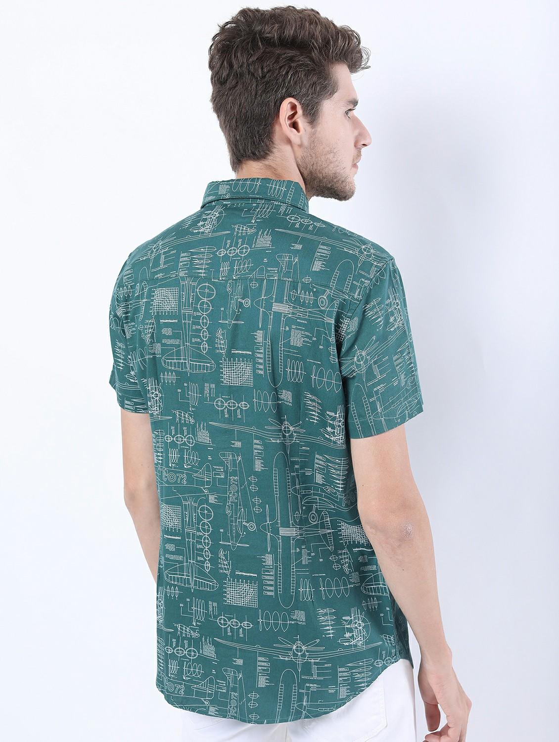 men collared printed casual shirt - 21487141 - Standard Image - 3