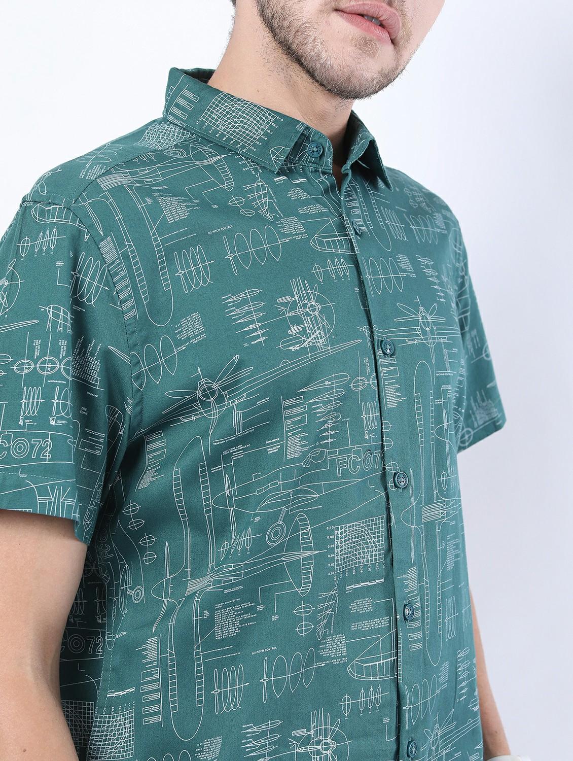 men collared printed casual shirt - 21487141 - Standard Image - 5