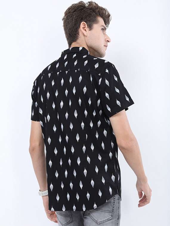 men collared printed casual shirt - 21487146 -  Standard Image - 3