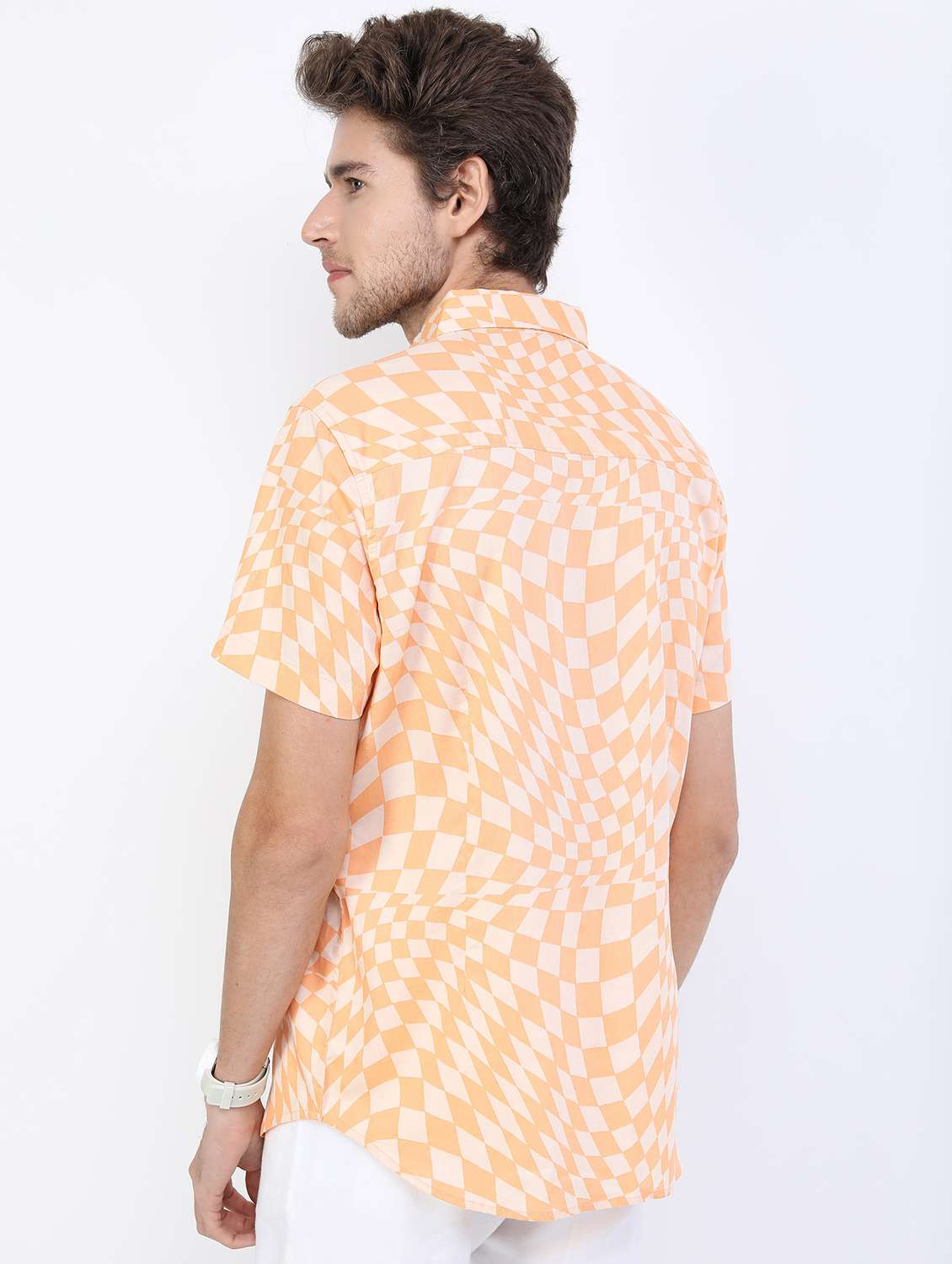 men collared printed casual shirt - 21487148 -  Standard Image - 3