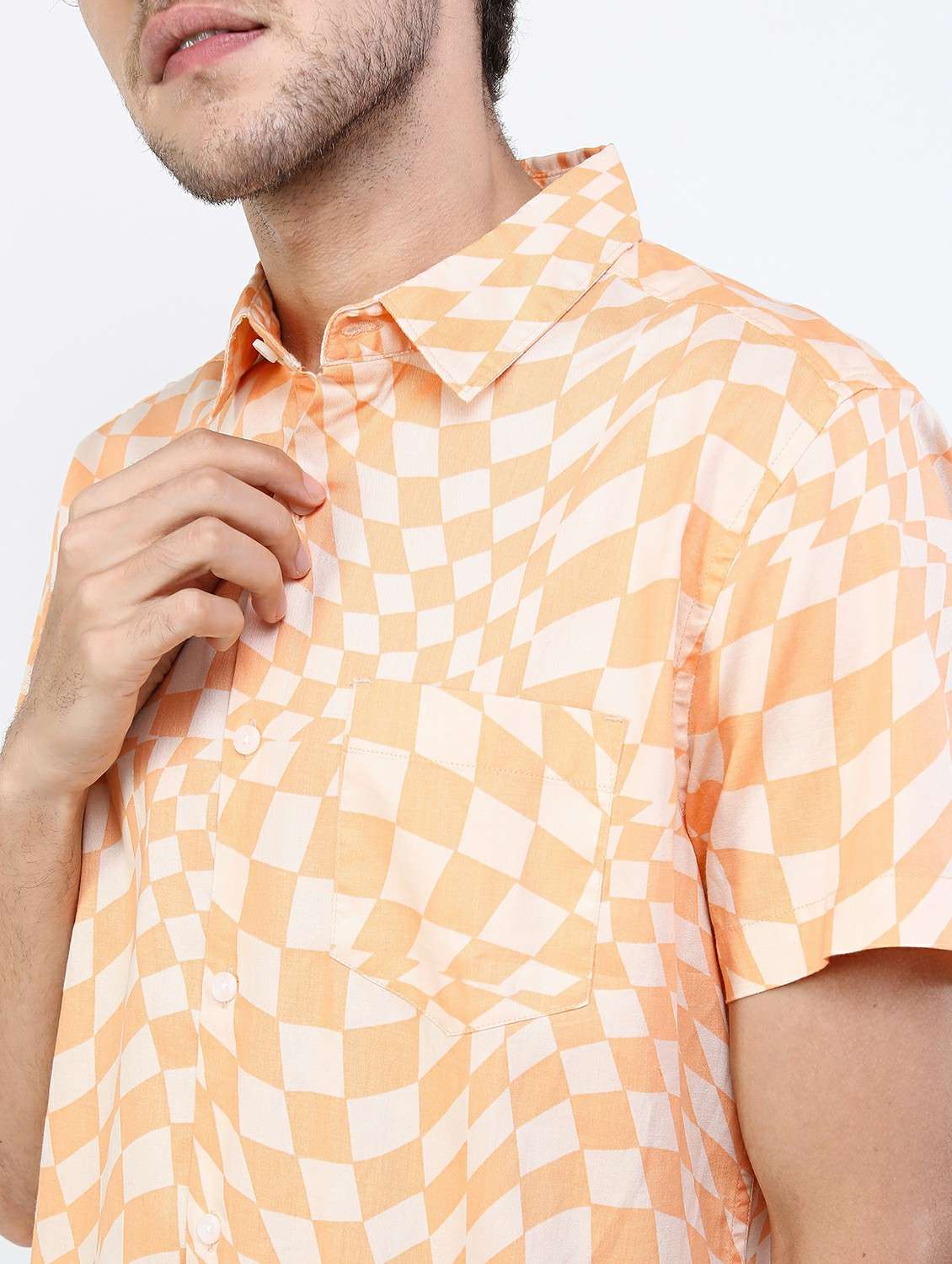 men collared printed casual shirt - 21487148 -  Standard Image - 5