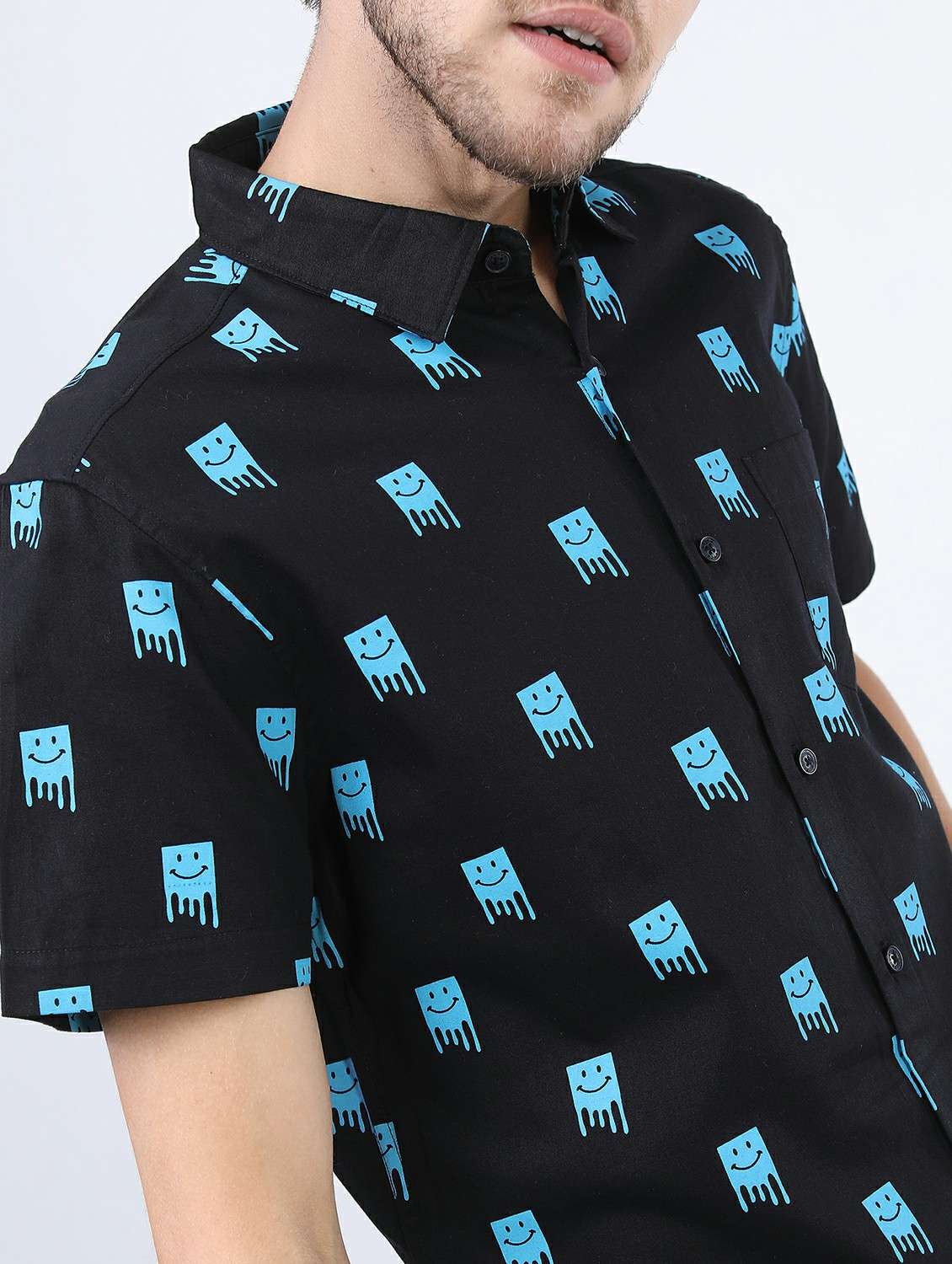 men collared printed casual shirt - 21487149 -  Standard Image - 5