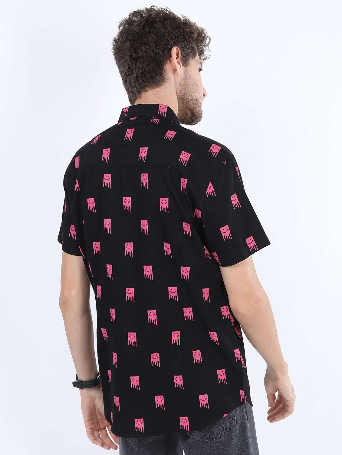 men collared printed casual shirt - 21487150 -  Standard Image - 3