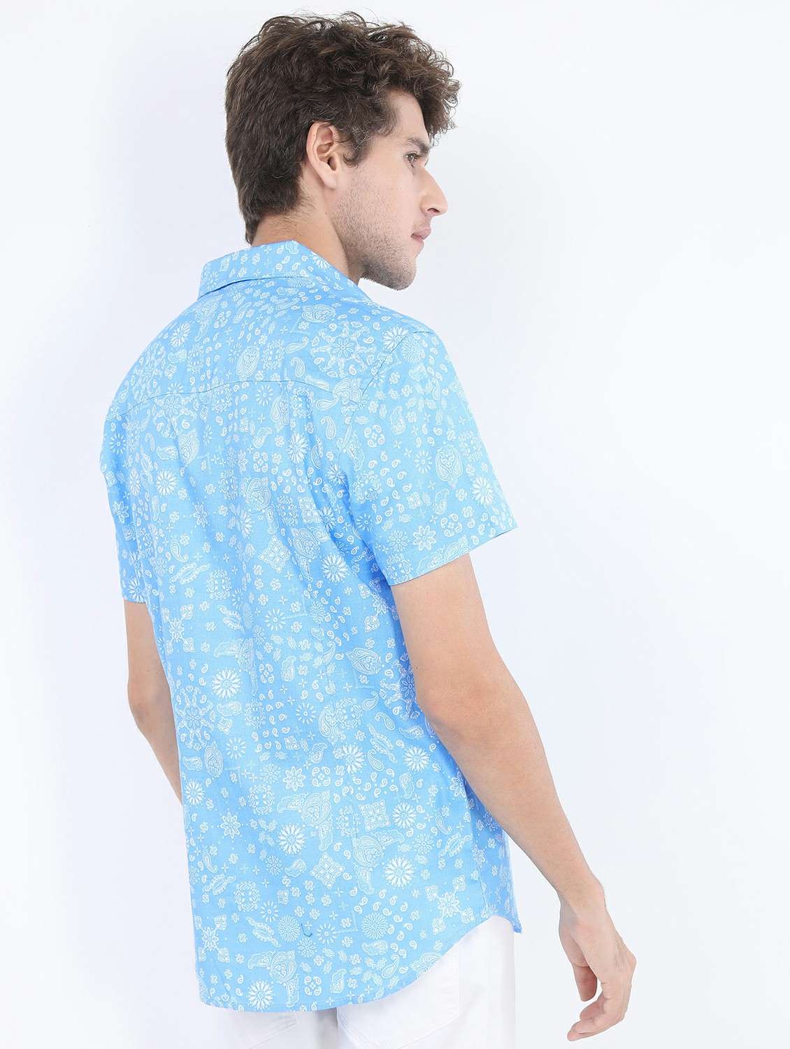 men short sleeved printed casual shirt - 21487169 -  Standard Image - 3