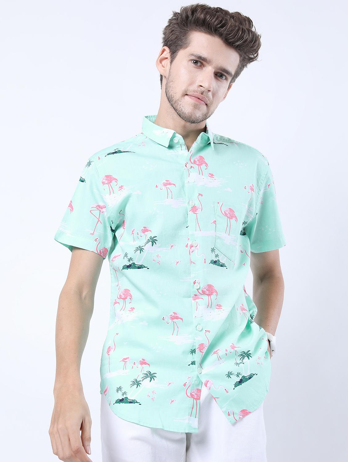men short sleeved printed casual shirt - 21487170 -  Zoom Image - 0
