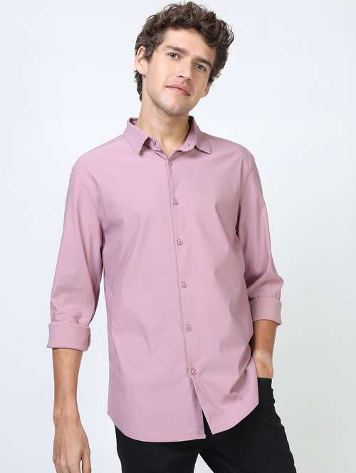 men collared long sleeves casual shirt - 21487202 - Standard Image - 0