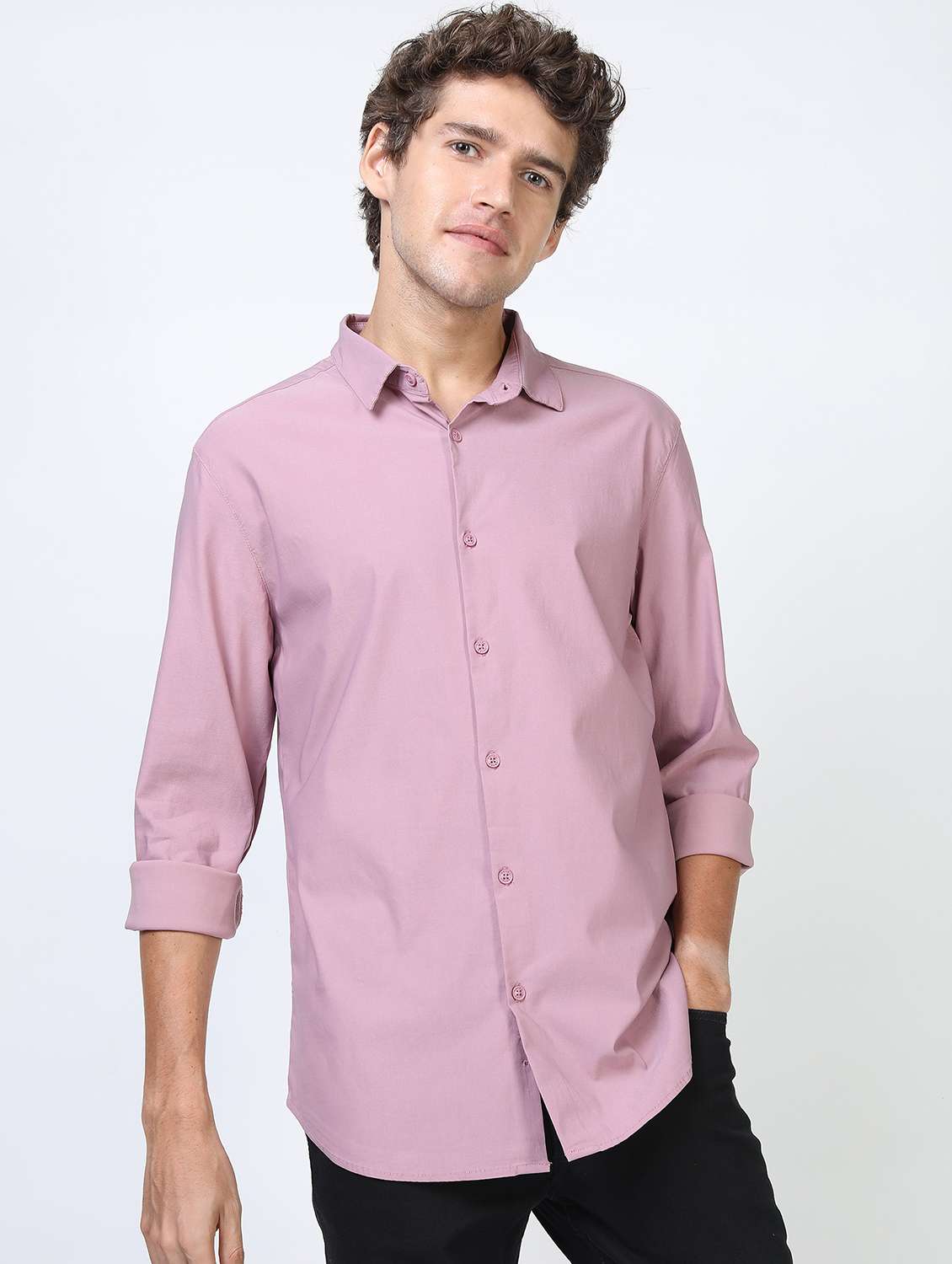 men collared long sleeves casual shirt - 21487202 - Zoom Image - 0