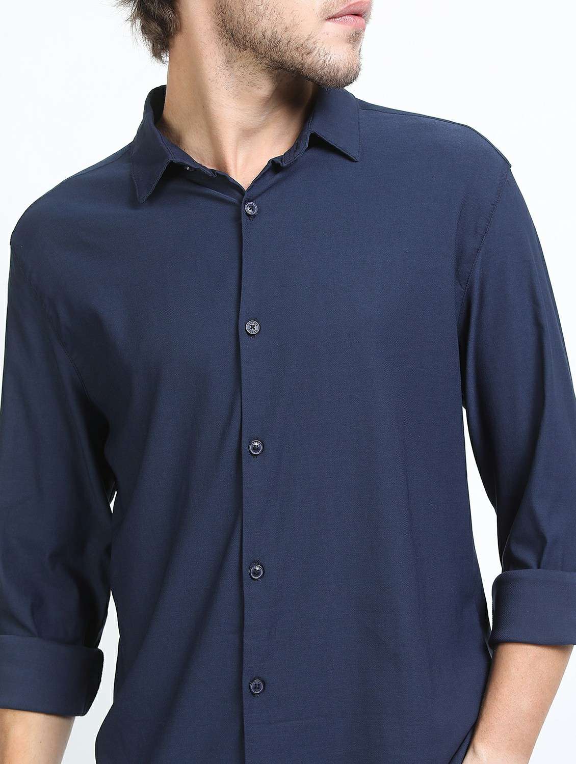 men collared long sleeves casual shirt - 21487212 -  Standard Image - 5