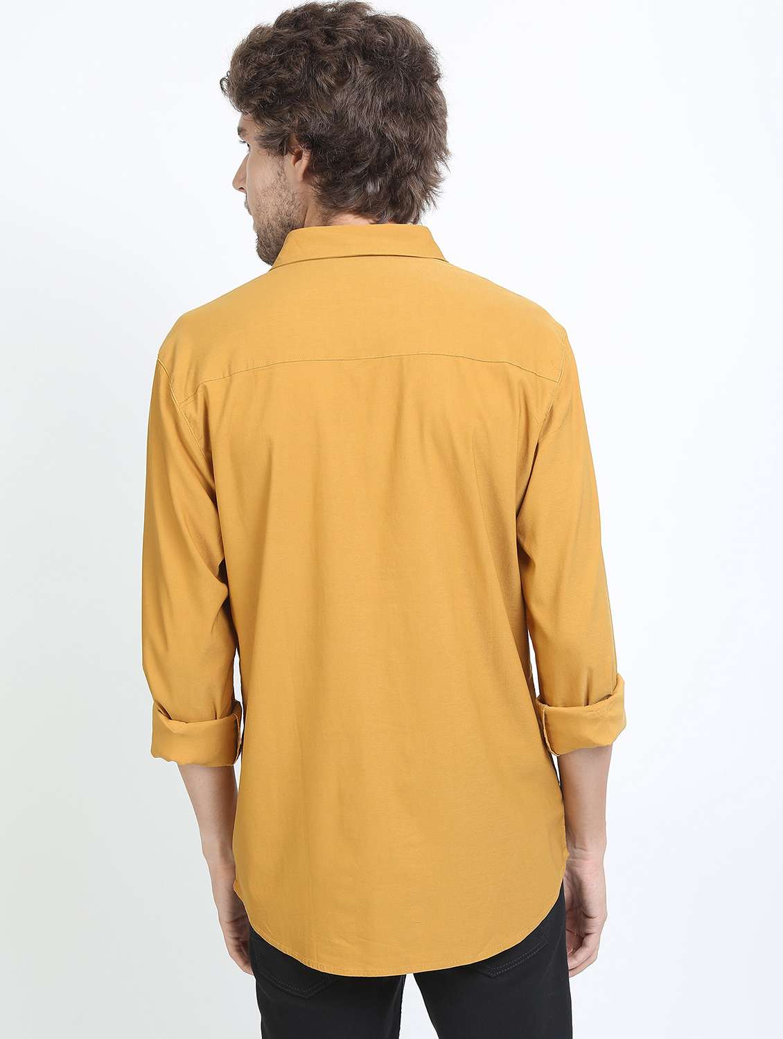 men collared long sleeves casual shirt - 21487213 -  Standard Image - 3