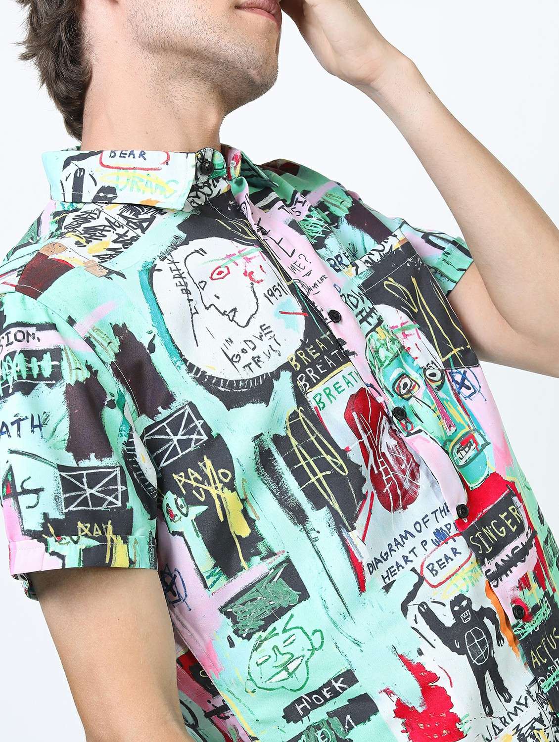 men collared short sleeves casual shirt - 21487223 -  Standard Image - 5