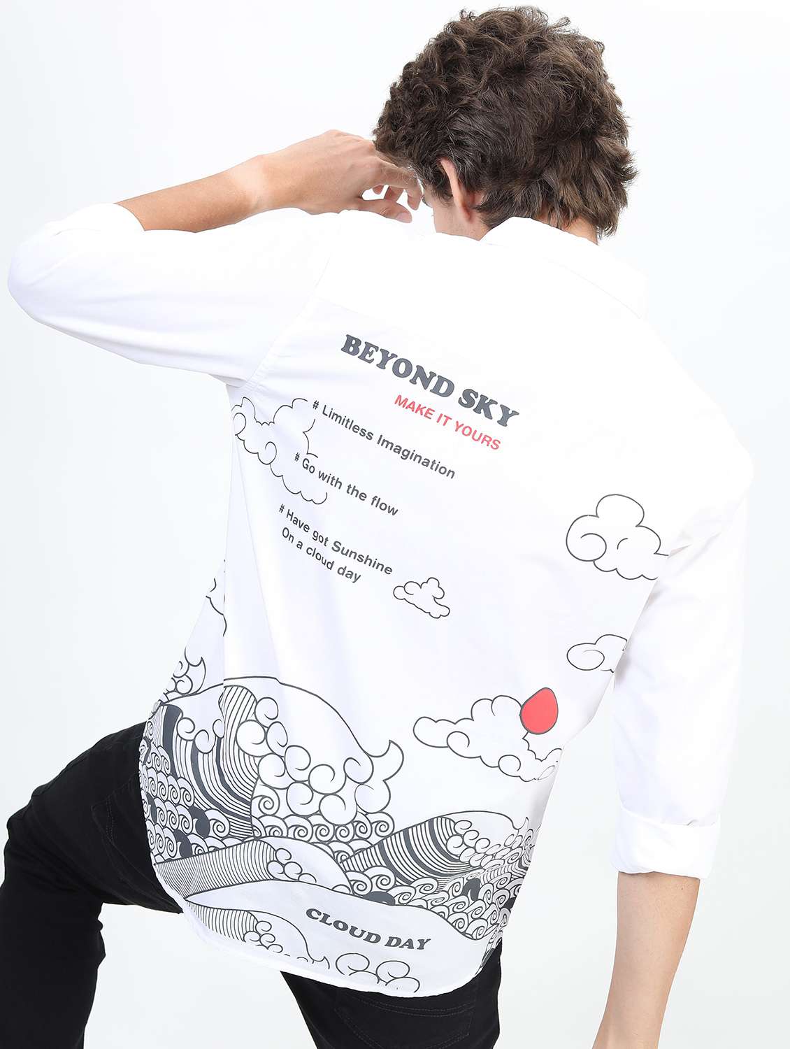 men white collared neck casual shirts - 21487236 -  Standard Image - 3