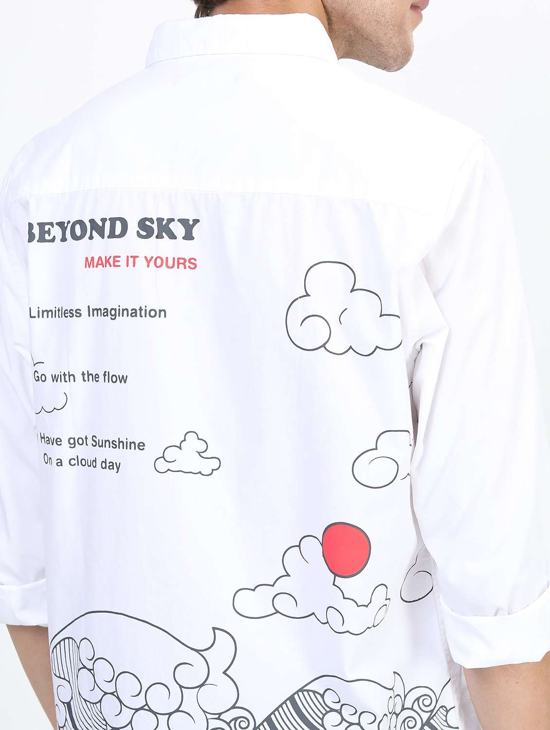 men white collared neck casual shirts - 21487236 -  Standard Image - 5