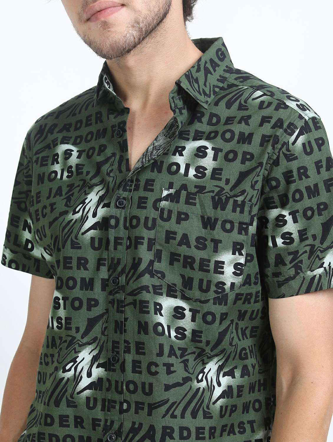 men collared short sleeves casual shirt - 21487247 - Standard Image - 5