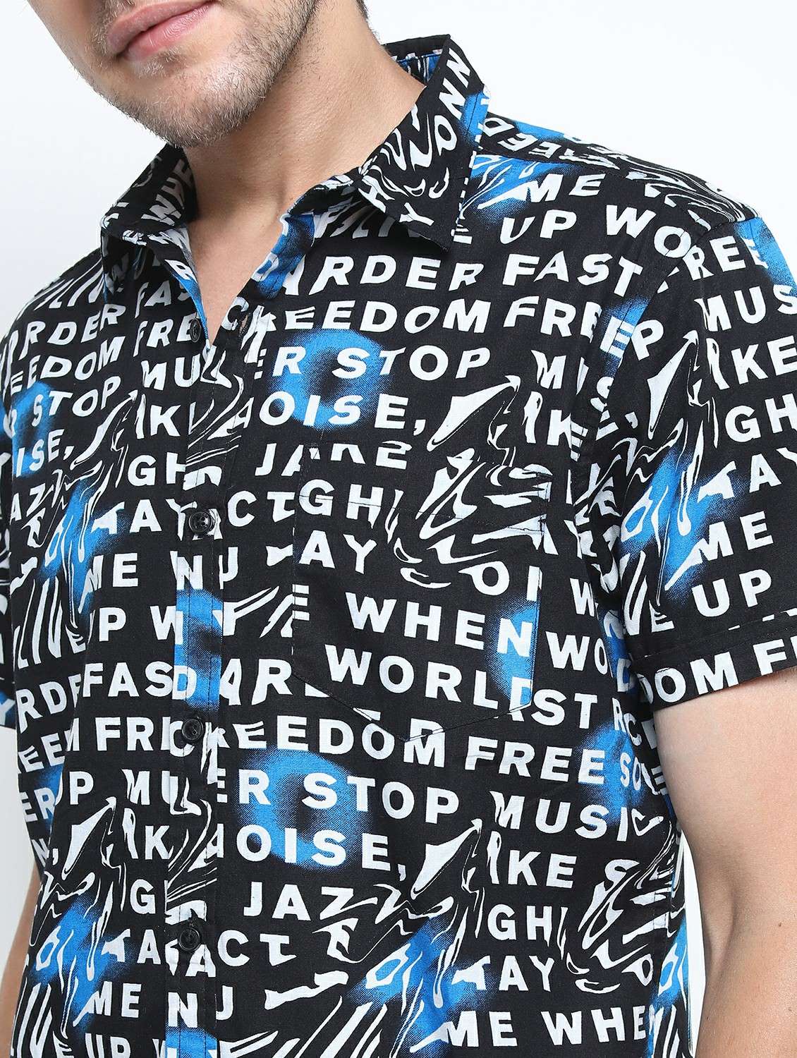 men collared short sleeves casual shirt - 21487248 -  Standard Image - 5